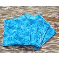 Lingettes lavables bleues